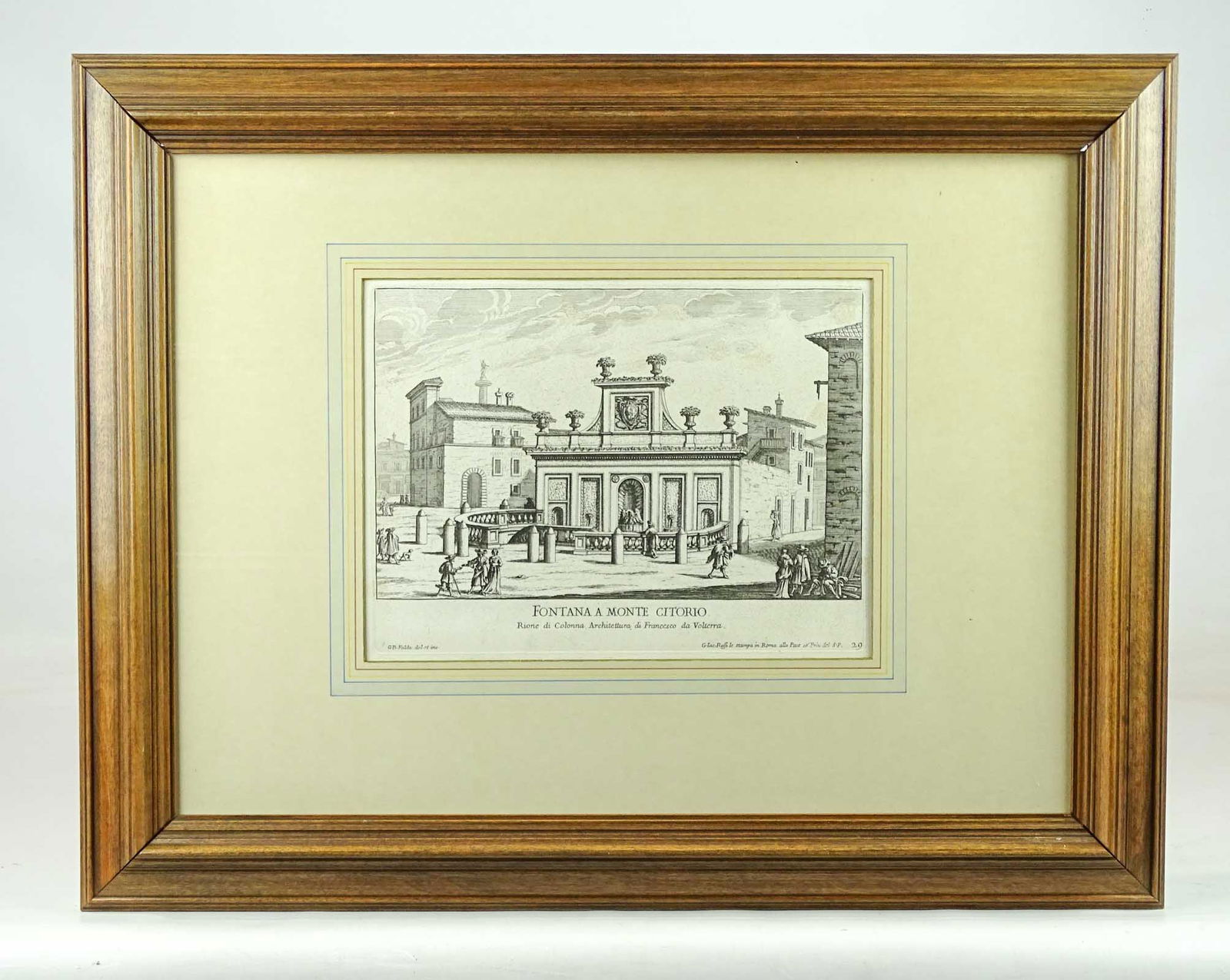 17th c. Roman Fountain Engraving (1 of 9)