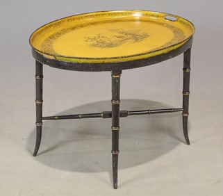 Chinese Export Style Oval Tray Table