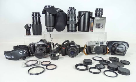 Camera and lens photography lot