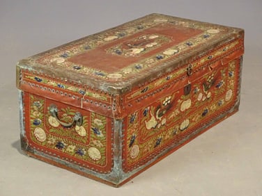 Chinese Trade Painted Trunk