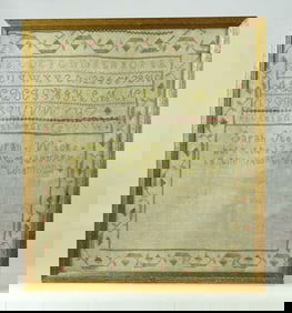 19th c. Needlework Sampler