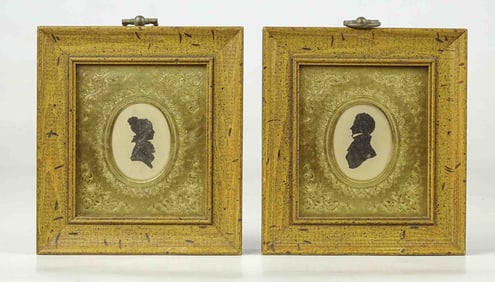 Pair 19th c. Silhouettes