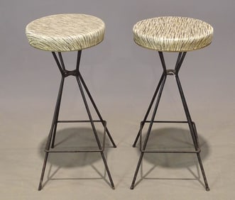 Pair Mid Century Stools