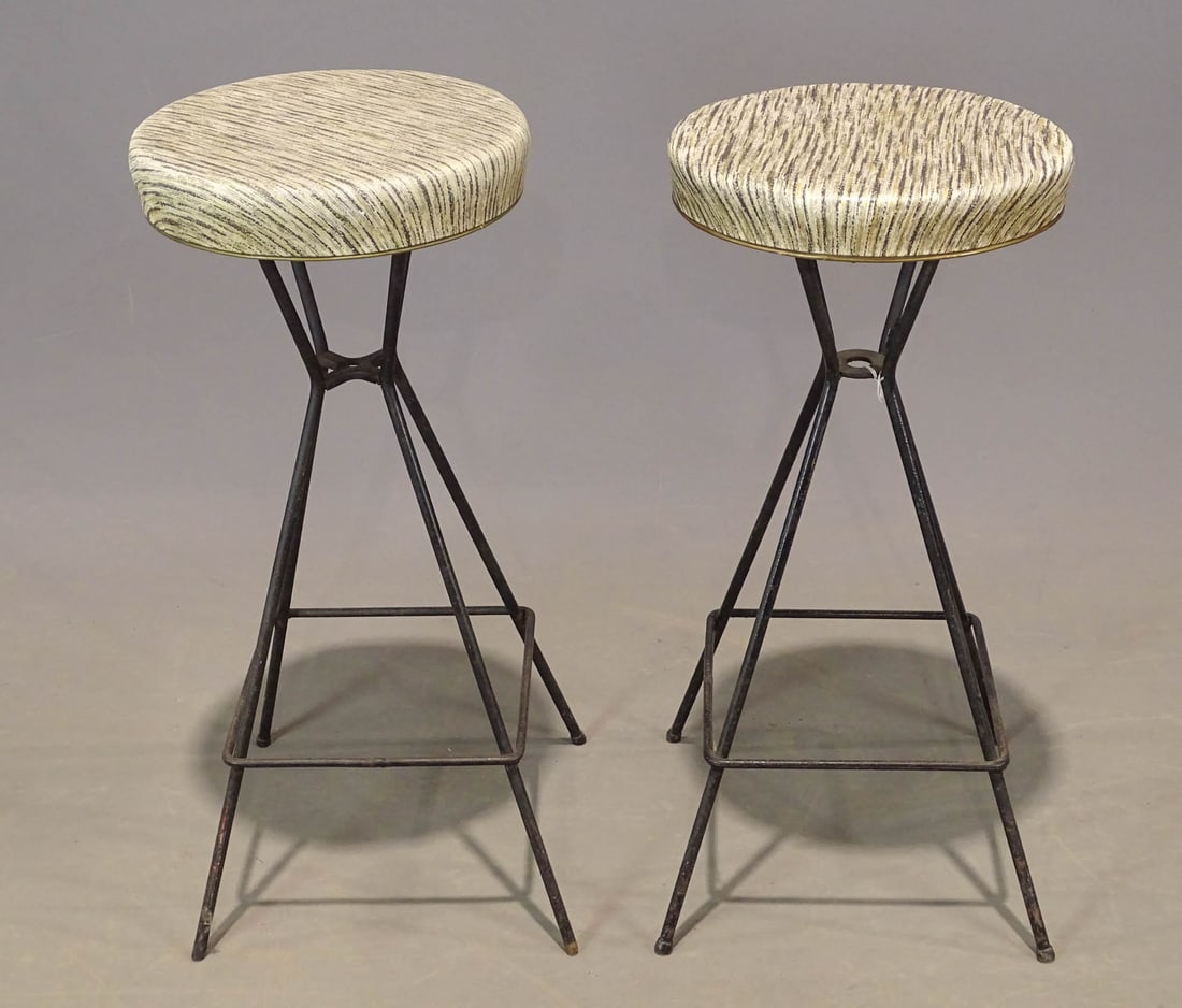 Pair Mid Century Stools (1 of 7)