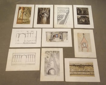 19th c. Architectural Engravings