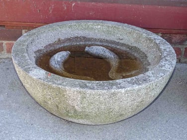 Carved Stone Asian Bowl