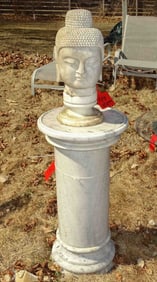 Buddha Head on Column