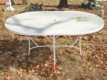 Faux Bamboo Patio Table