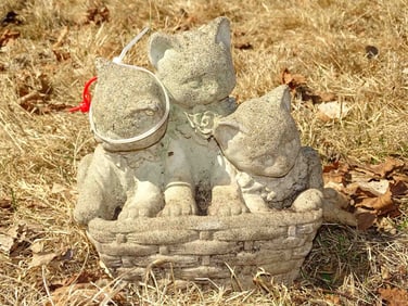 Poured Stone Kittens