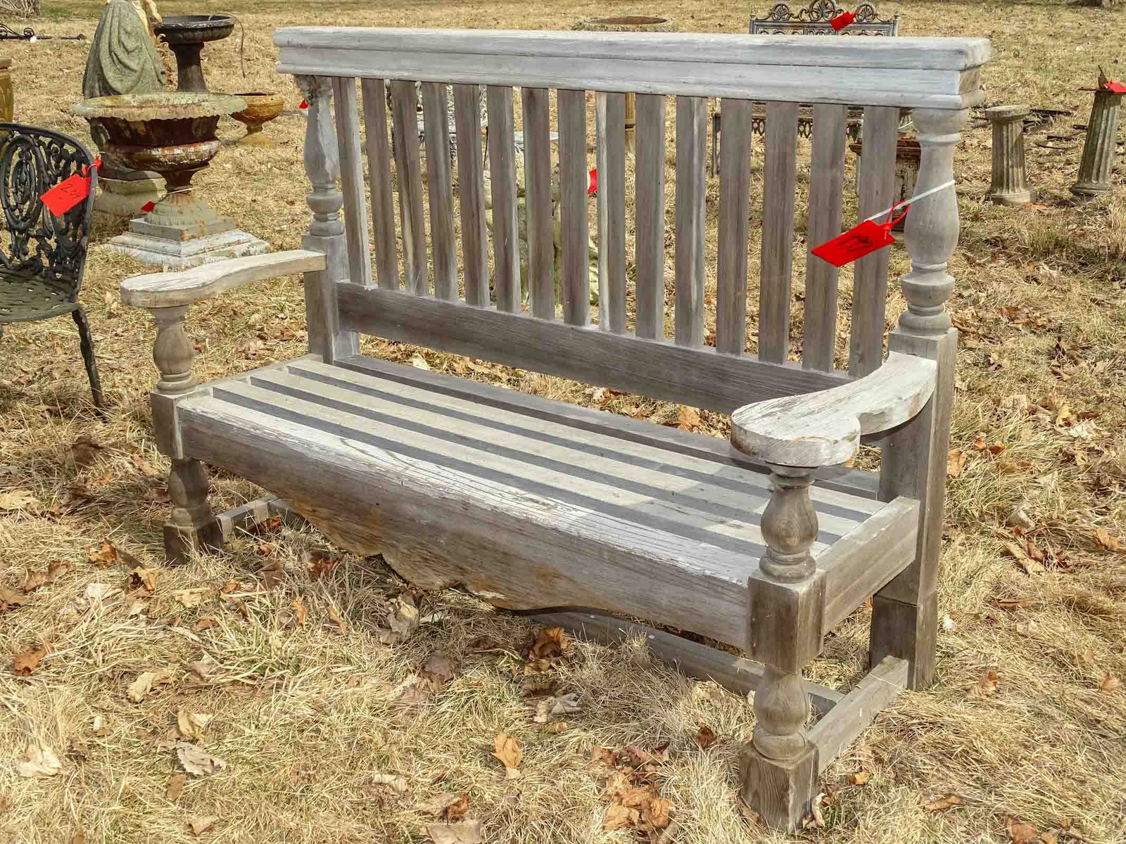 Teak Bench: Teak bench. 57" w..