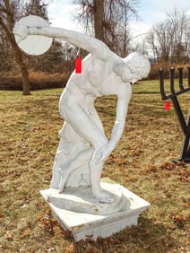 Fiberglass Discus Thrower Sculpture