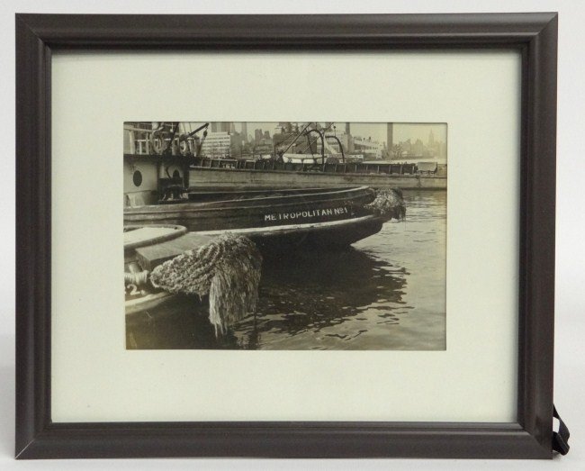 Al Macy Photograph: Vintage Al Macy 5" x 7" photograph of N.Y.C. tugboats C. 1950's.
