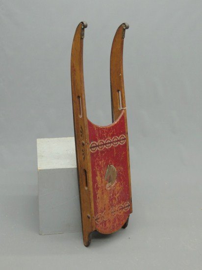 19th c. Child's Sled: 19th c. painted decorated child's sled.
