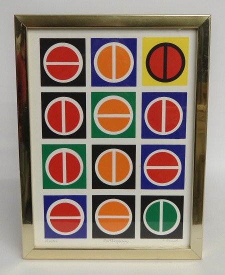Mid Century Pop Art Litho: Mid Century 1960's pop art litho. Pencil signed and numbered.