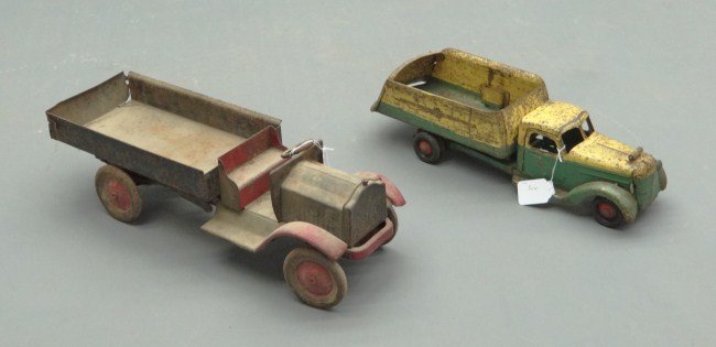 Buddy L Trucks: Lot two early Buddy L pressed steel trucks
