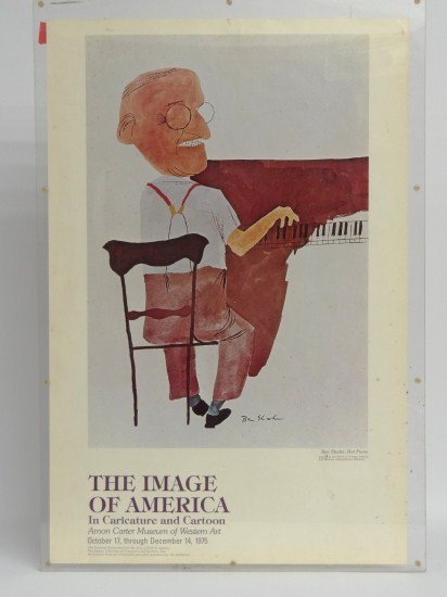 Ben Shahn Poster: Ben Shahn poster "The Image In America...Amon Carter Museum Western Art". Sight 35" x 23".