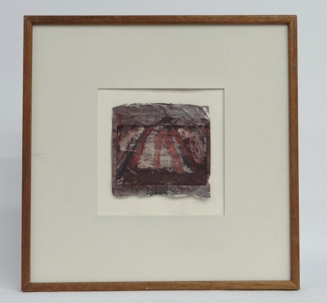 Artwork William Douglas McGee: Artwork by William Douglas McGee (N.Y. 1925-1999), titled "Night Bay" dated 1985. Sight 8" x 8".