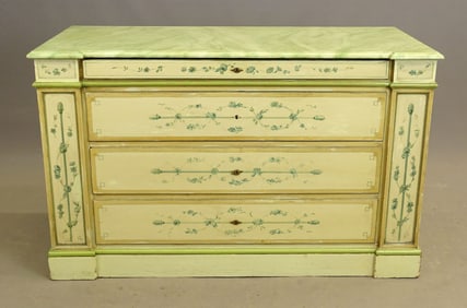 Painted Dresser and Headboard Lot
