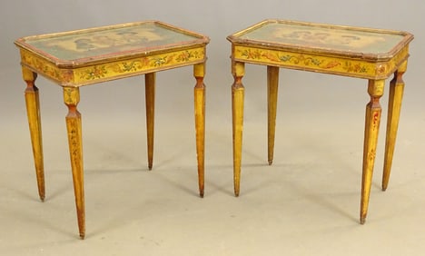 Pair Continental End Tables