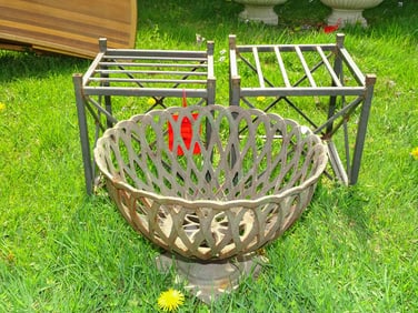 Pair Metal Plant Stands