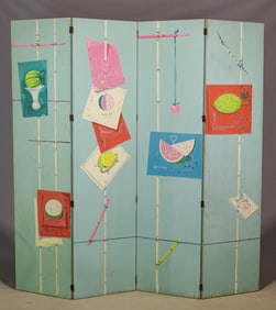 Painted Wooden Screen