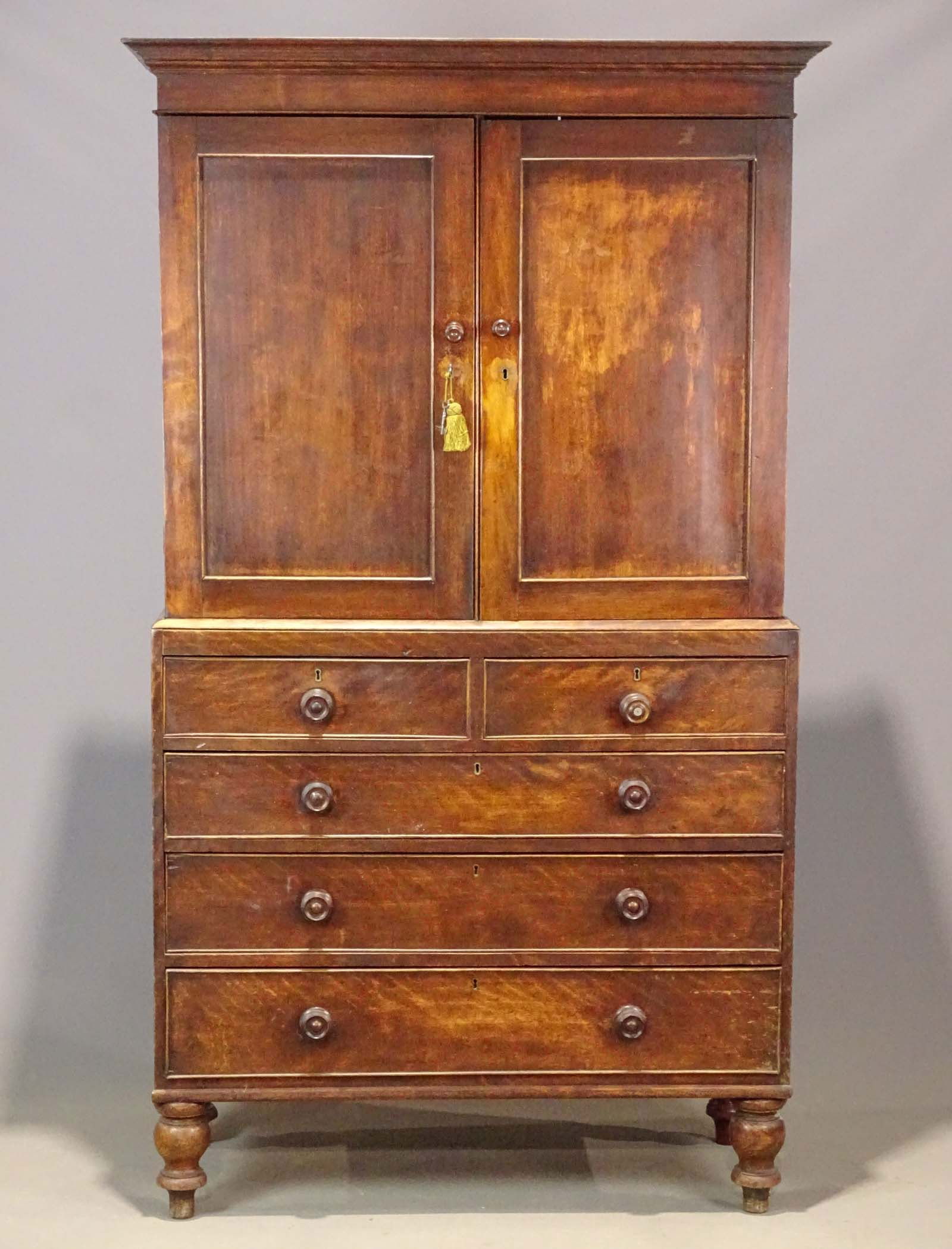 19th c. English Linen Press (1 of 9)