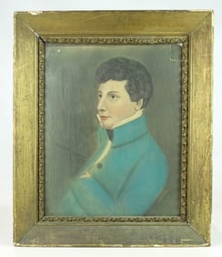 Painting: 19th c. Pastel Portrait