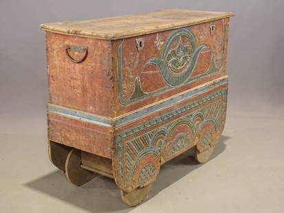19th c. Indonesian Blanket Box: 19th c. decorated Indonesian blanket box. 46 1/2" x 18 1/2" x 37 1/2" Ht..