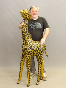 Leather Giraffe Sculpture