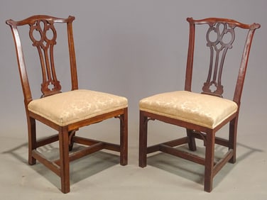 Pair 18th c. Chippendale Chairs