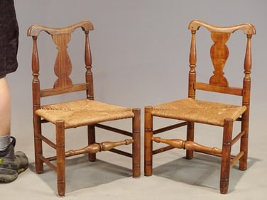 Pair Child's Queen Anne Chairs