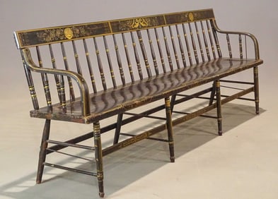 19th c. New England Spindle Bench