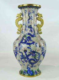 Chinese Cloissone Vase Dated 1917