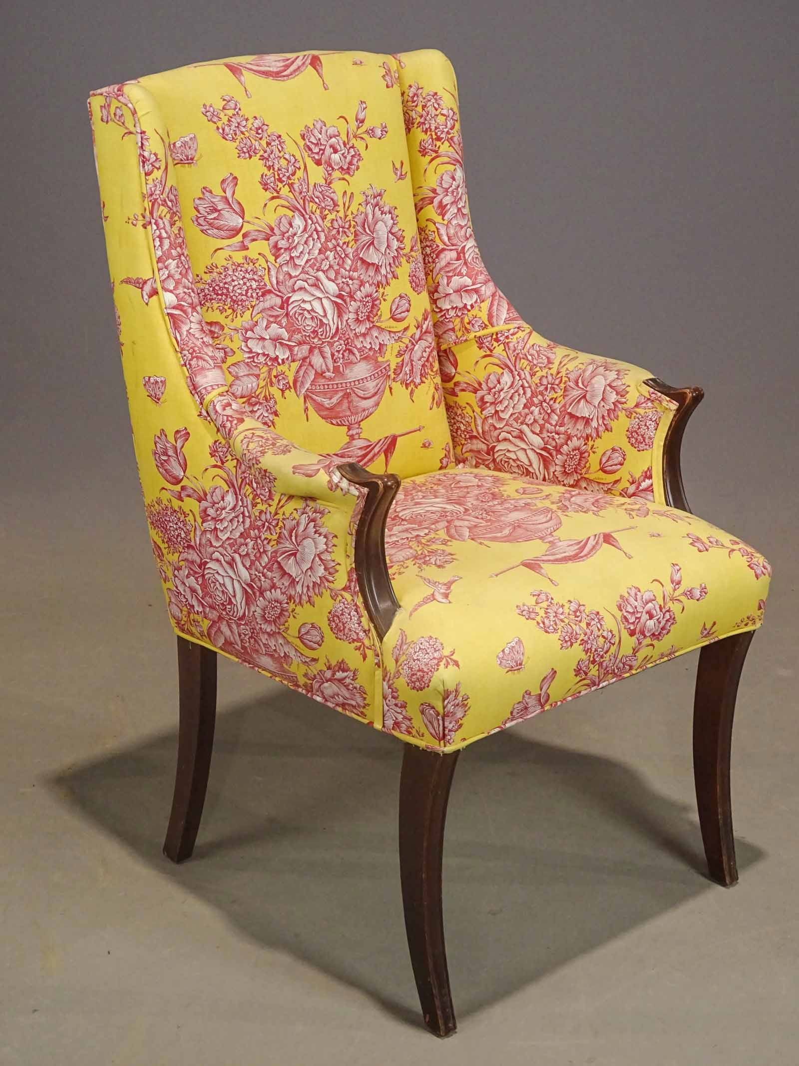 Vintage Bergere Chair: Vintage Bergere chair. 20" seat Ht., 40" overall Ht..