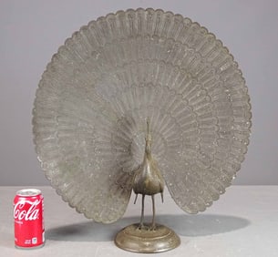Peacock Brass Sculpture