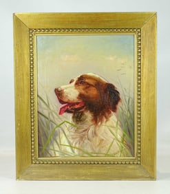 Antique Dog Painting Schreyer