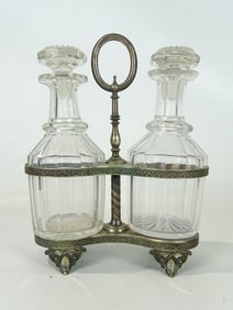 Decanters on Silverplate Stand