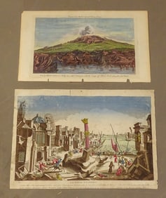Volcano and Earthquake Antique Prints