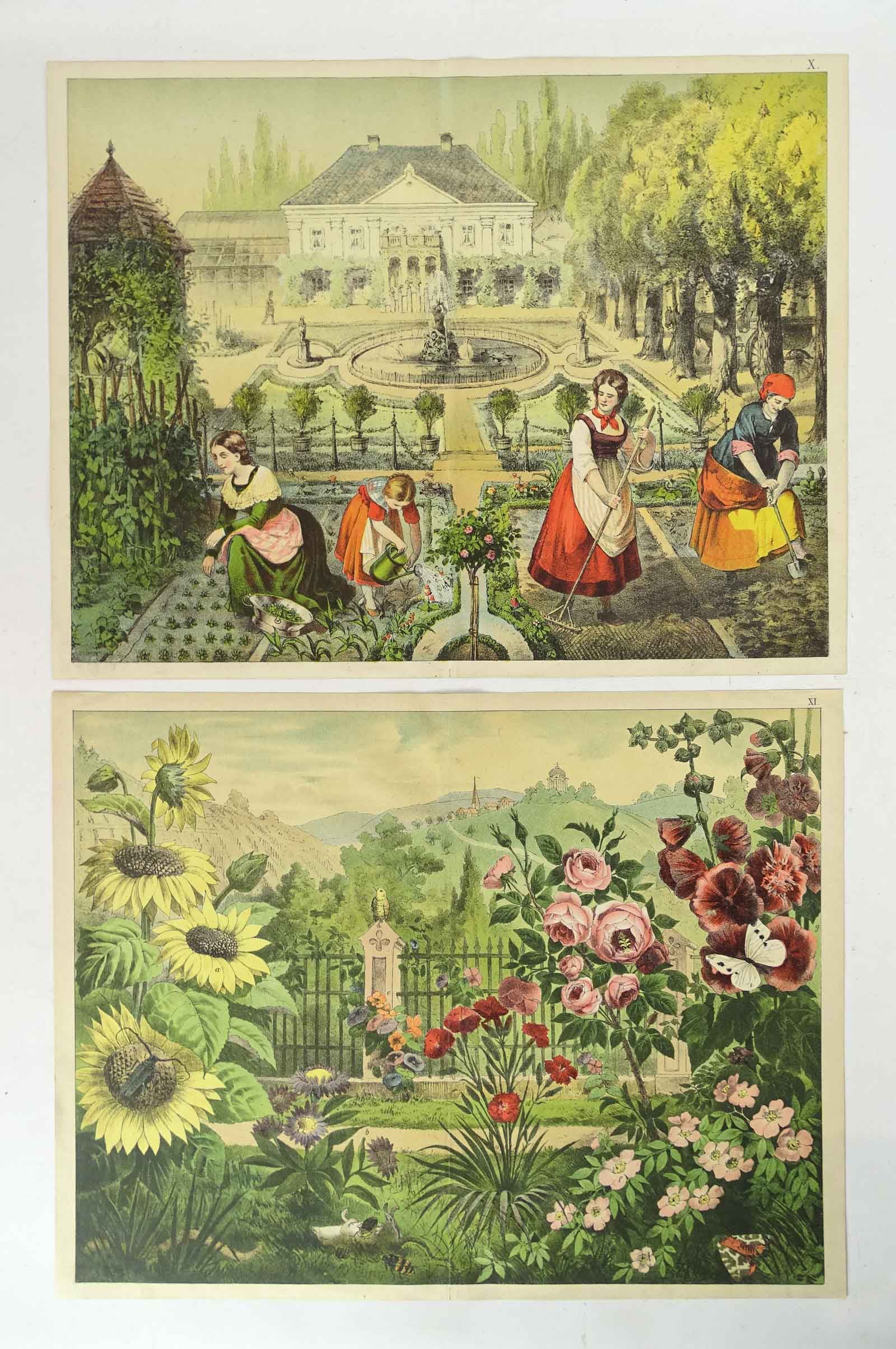Pair of Gardens Antique Prints (1 of 12)