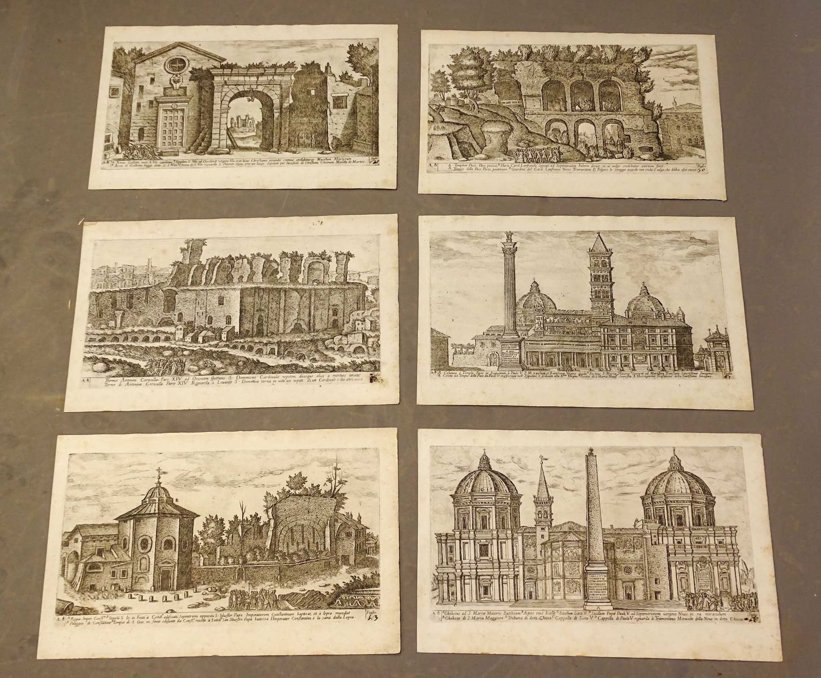 Rome Architecture Views Antique Print Set (6) (1 of 8)