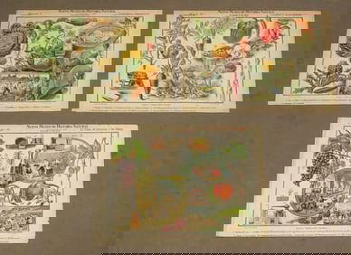 Food Antique Print Set (3)