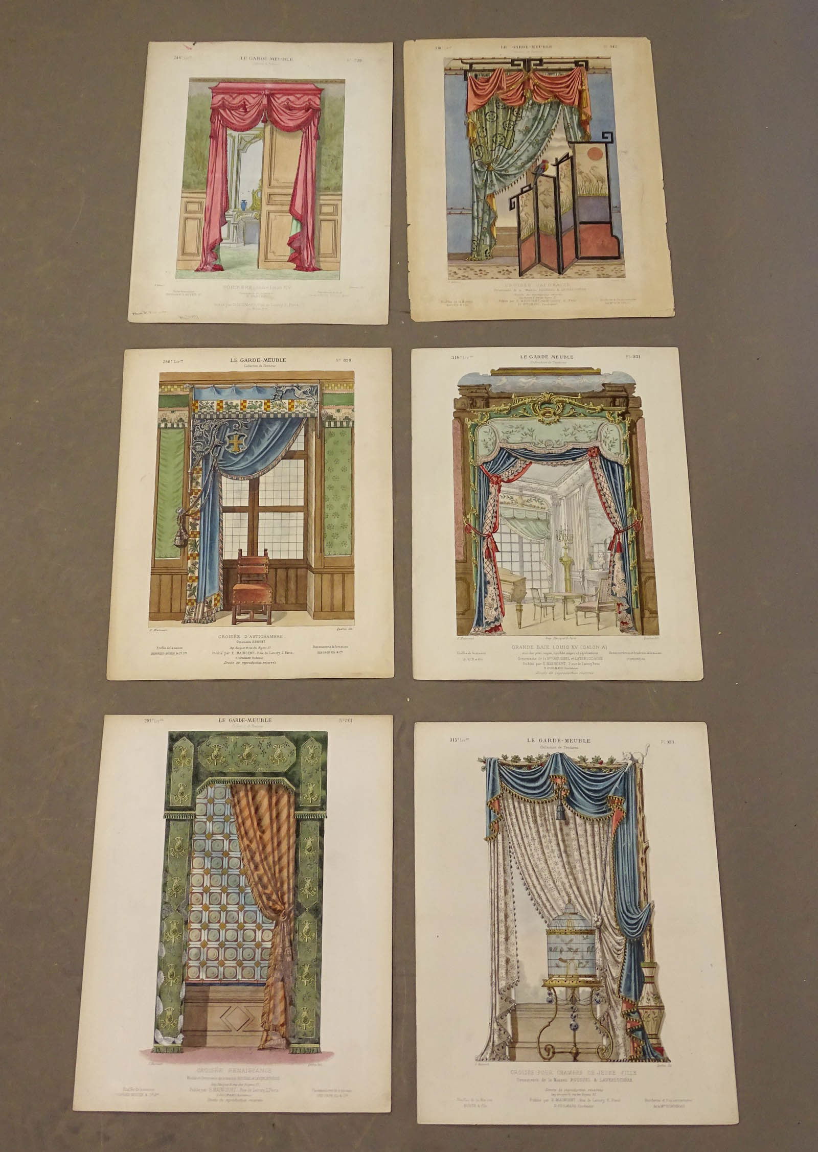 Interior Design Antique Print Set (6) (1 of 8)