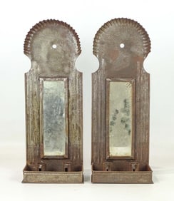 Pair Mirrored Sconces