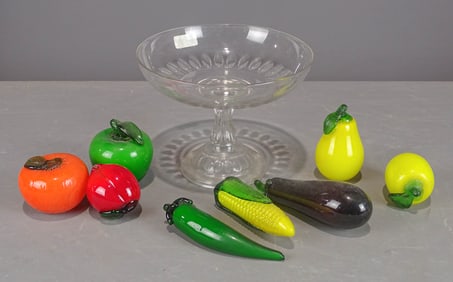Compote with Glass Fruit