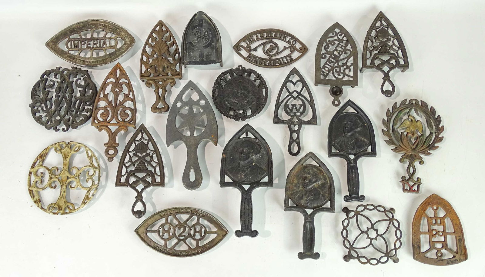 Antique Trivets: Collection of (20) antique iron trivets.