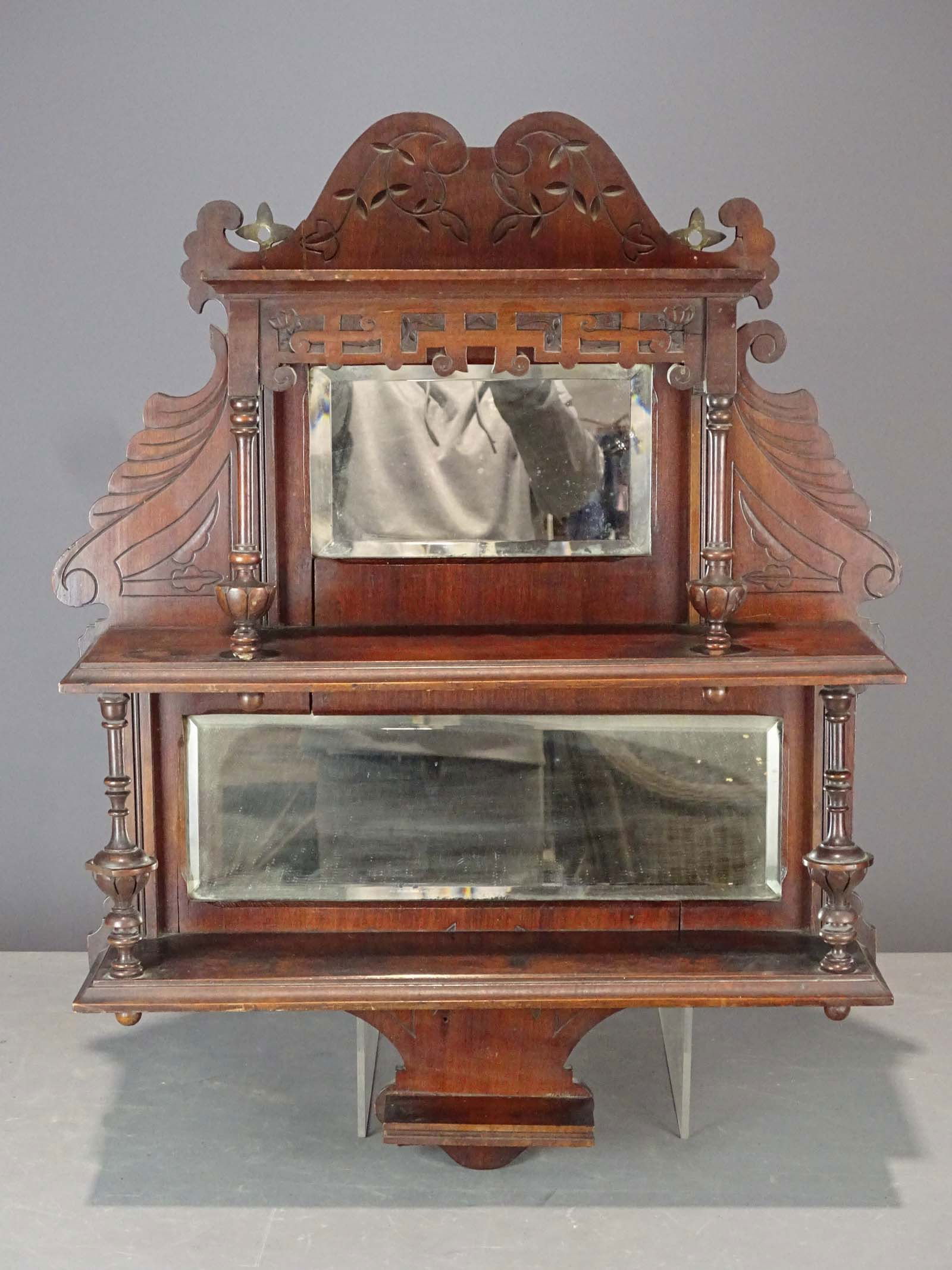 Victorian Mirrored Wall Shelf (1 of 9)