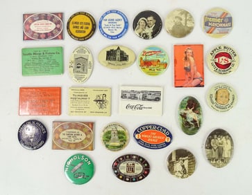 Celluloid Advertising Pocket Mirrors