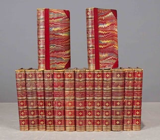 Book Lot: 15 Volumes Scott's Novels