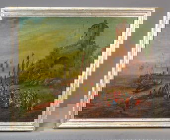 Painting: 19th c. Continental School Seascape