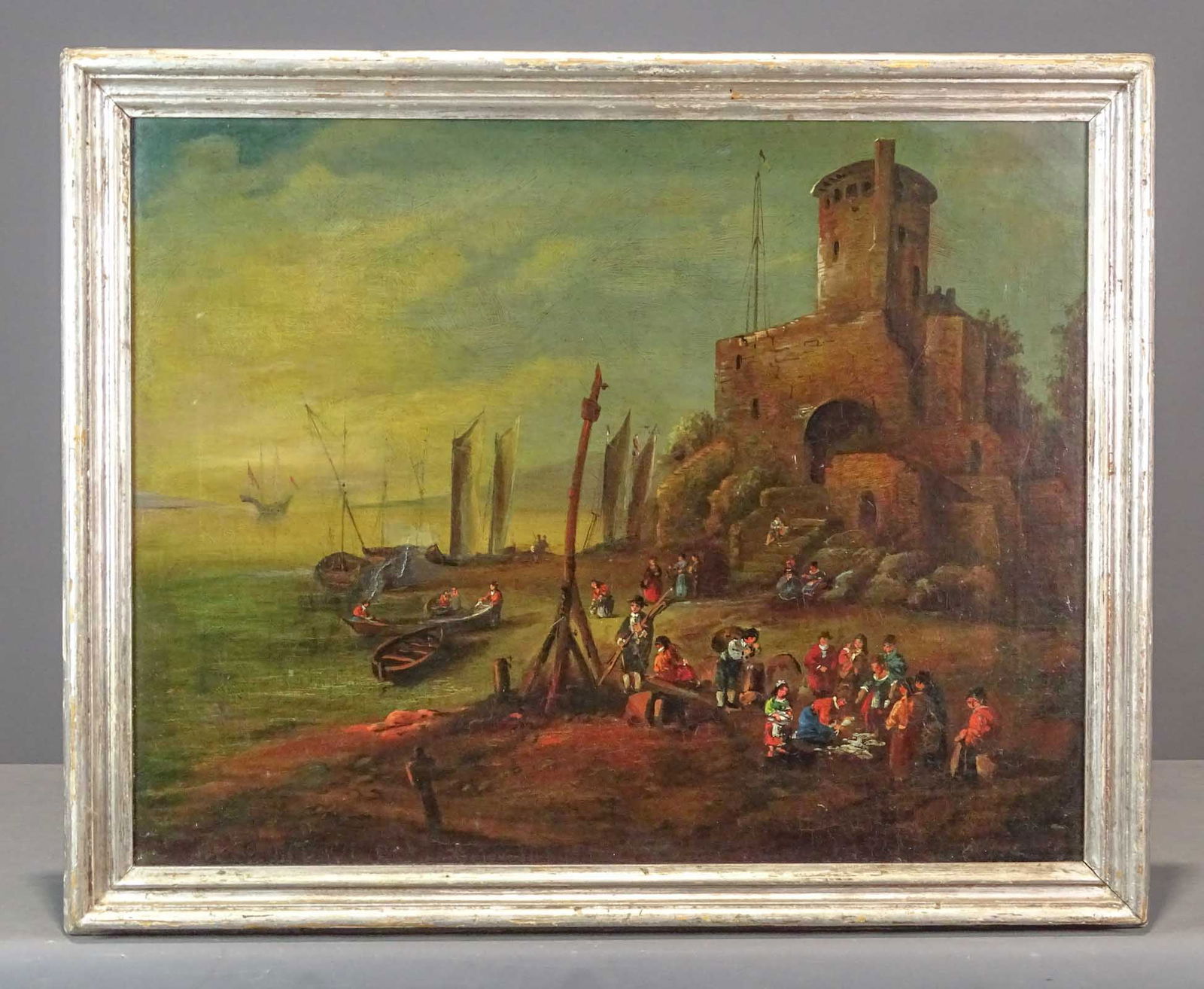 Painting: 19th c. Continental School Seascape (1 of 6)